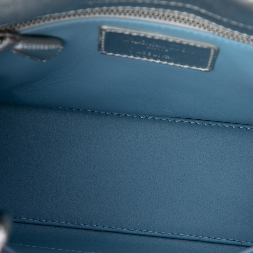 Pre-Loved Dior Small Metallic Grained Calfskin Cannage My ABCDior Lady Dior - Picture 4 of 7